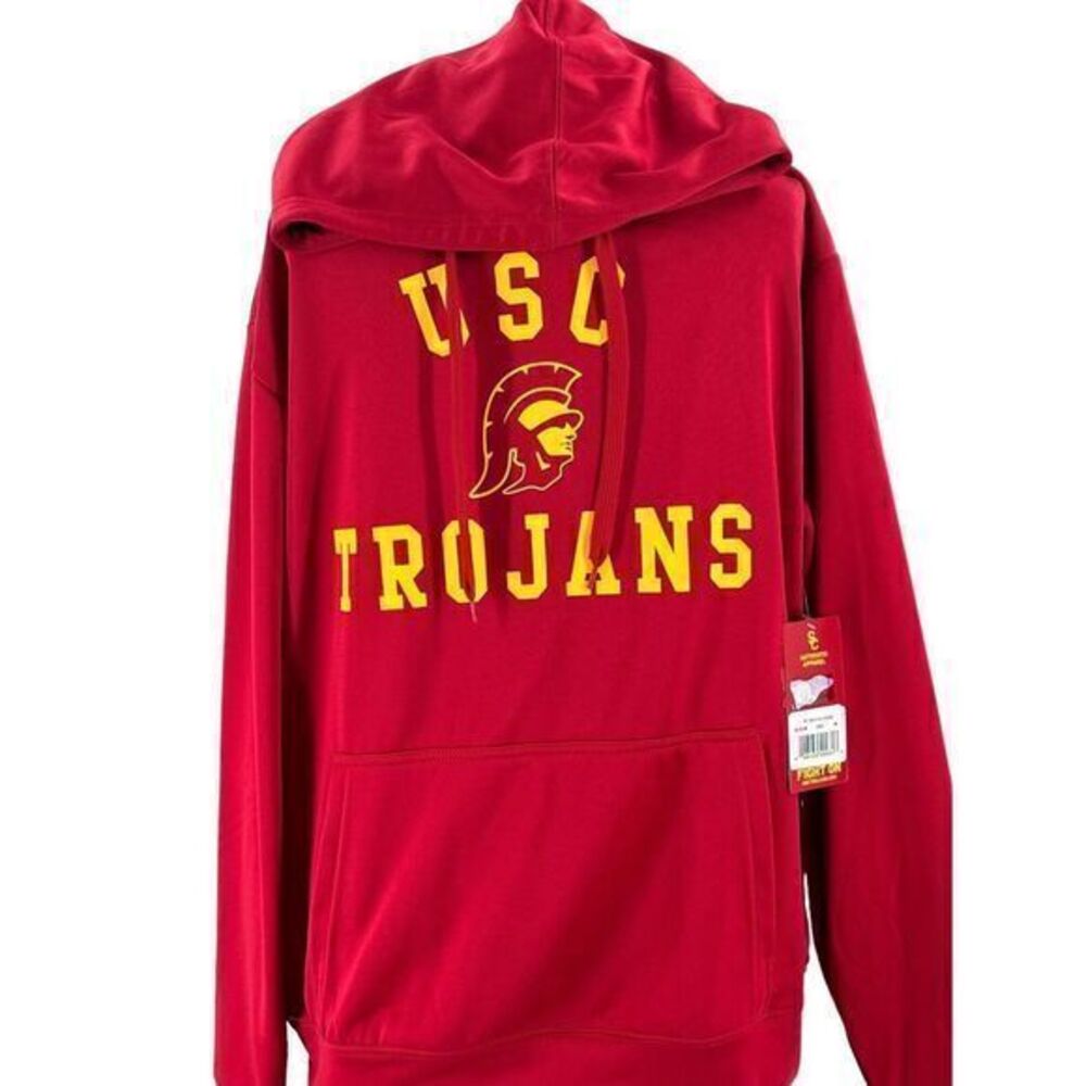 NEW  Y2K Team Nike Center Swoosh USC Trojans Hoodie Red Men's‎ Size Medium